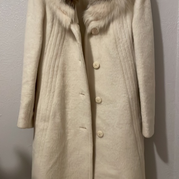 Vintage Winter Wool/Fur Coat - Picture 2 of 11